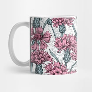 Cornflowers in pink and gray Mug